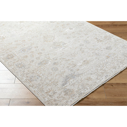Emory EMO-2307 Rug by Livabliss in ivory, cream, tan, light gray, slate. Made from face: 100% polyester, warp: 100% polyester in a unique style.