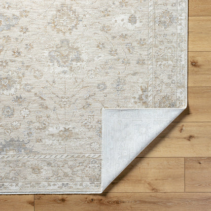 Emory EMO-2307 Rug by Livabliss in ivory, cream, tan, light gray, slate. Made from face: 100% polyester, warp: 100% polyester in a unique style.