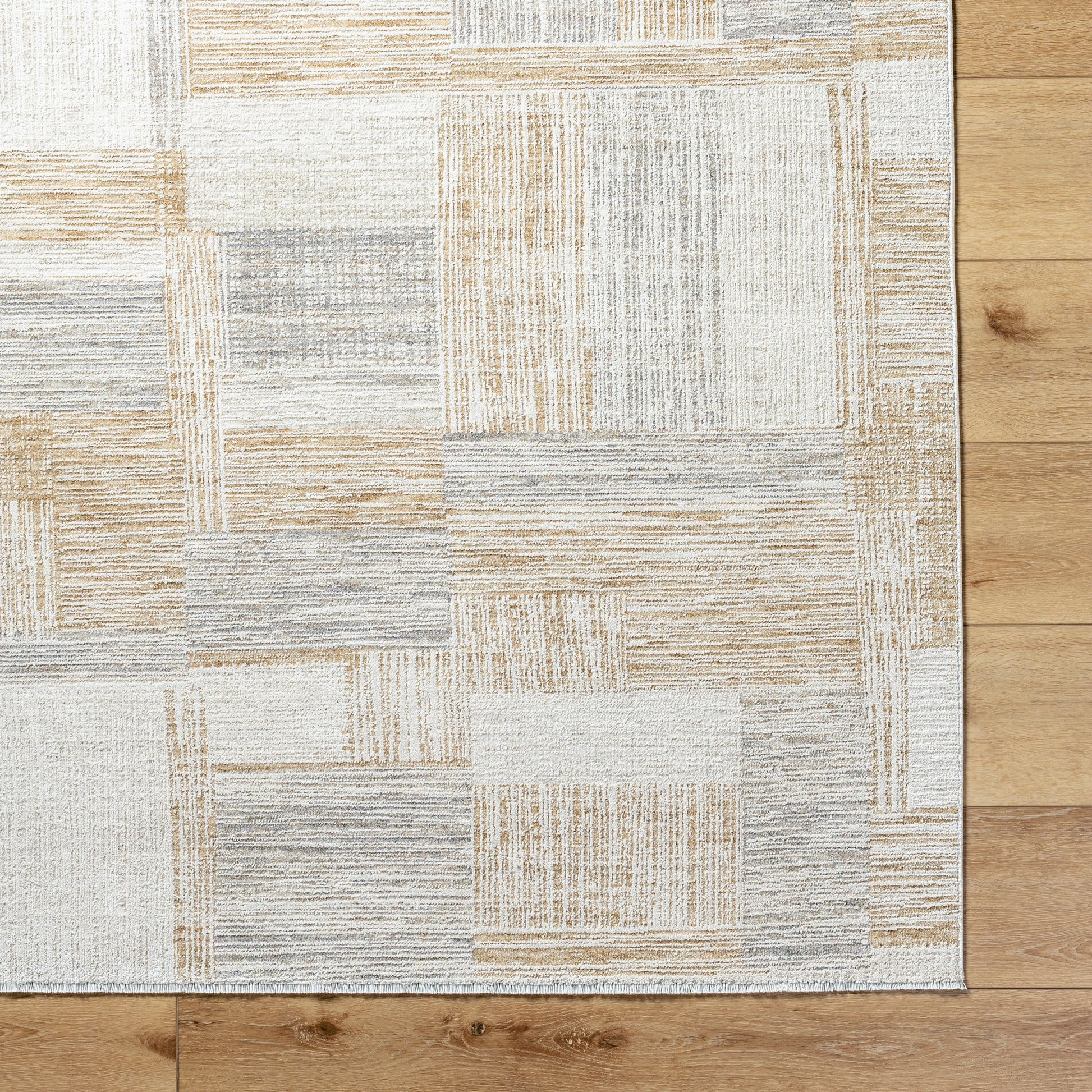 Emory EMO-2311 Rug by Livabliss in tan, ivory, cream, slate. Made from polyester in a unique style.
