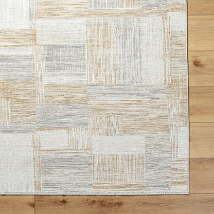 Emory EMO-2311 Rug by Livabliss in tan, ivory, cream, slate. Made from polyester in a unique style.