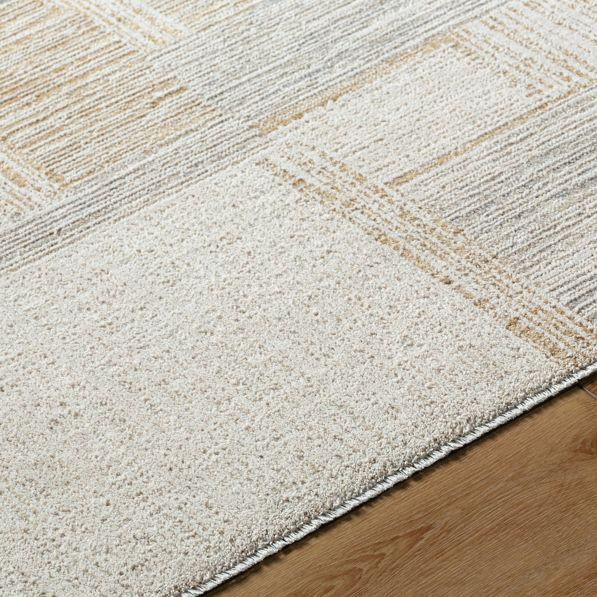 Emory EMO-2311 Rug by Livabliss in tan, ivory, cream, slate. Made from polyester in a unique style.