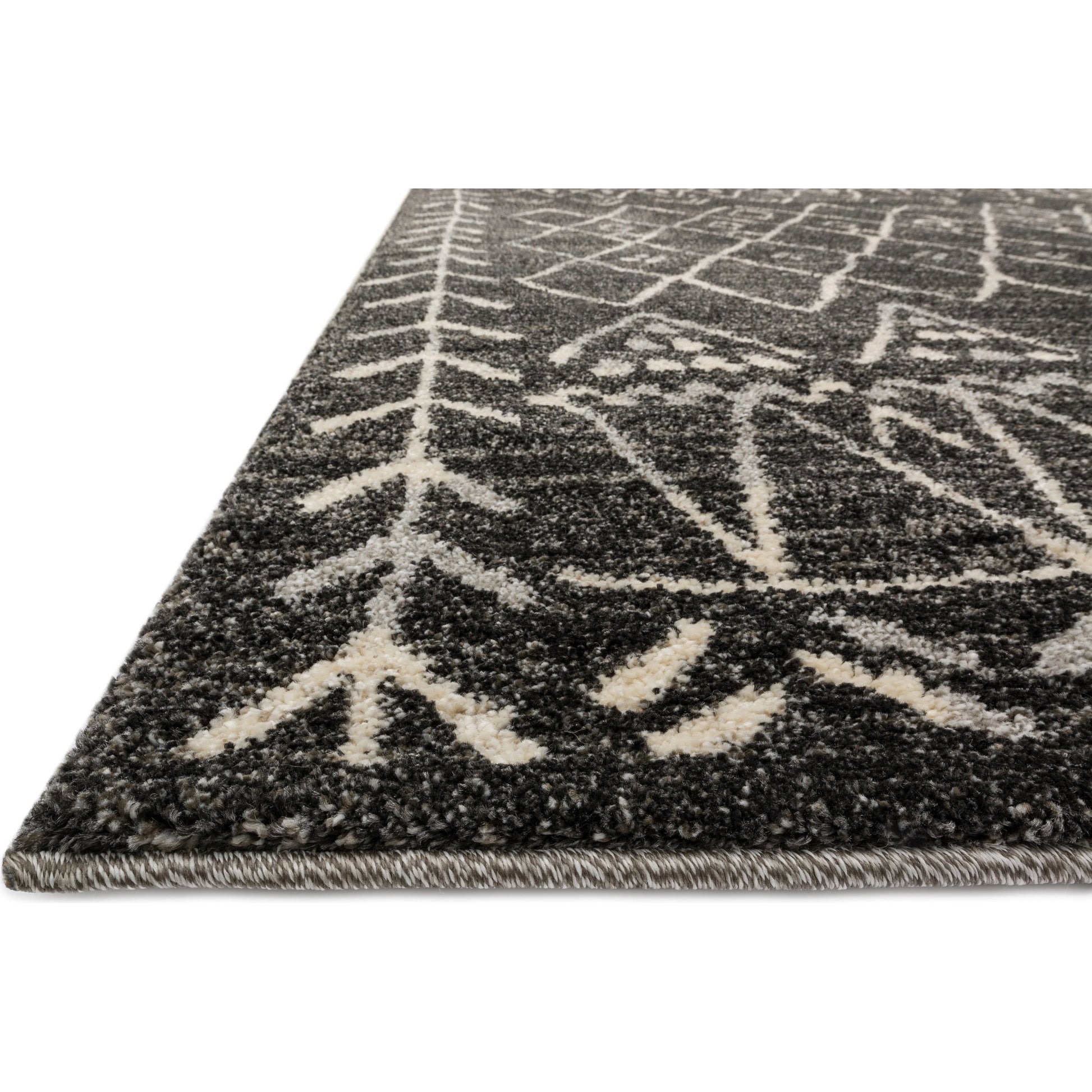 Emory EB-09 Rug by Loloi in heather gray, black. Made from 100% polypropylene in a eclectic & global style.