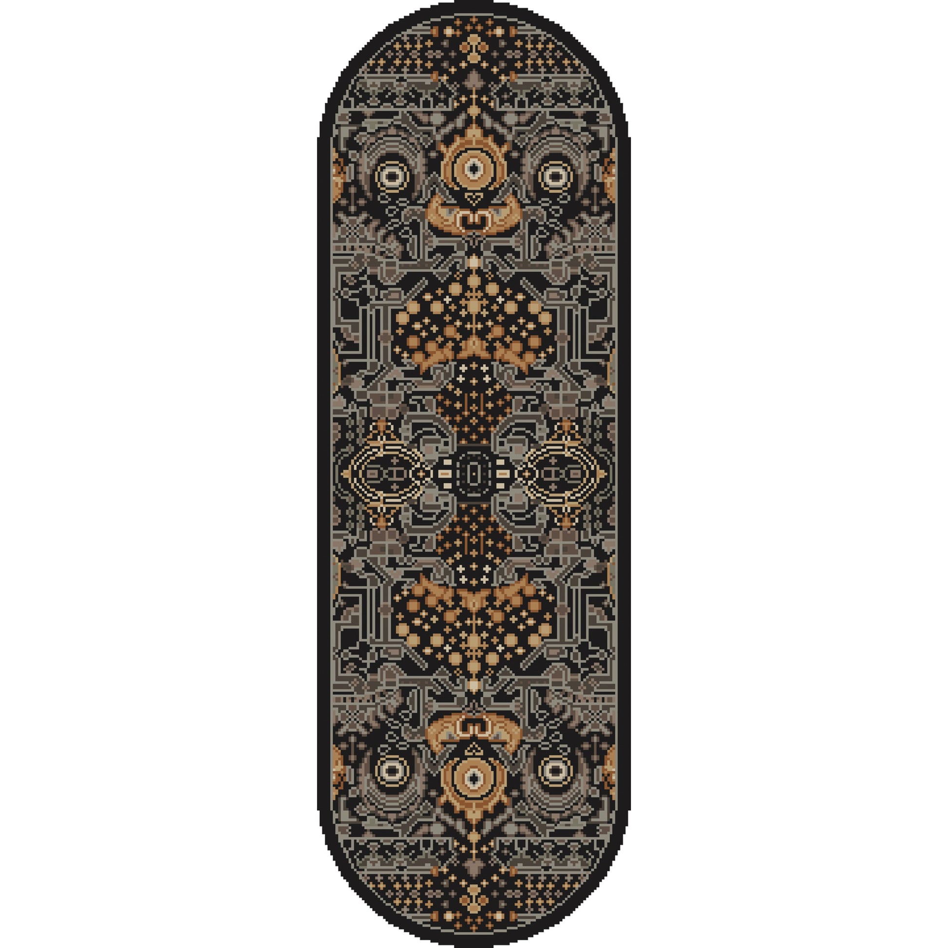 Empress Rug - 12721 by Surya in black, mustard, charcoal, burnt orange, medium gray. Made from 100% wool in a unique style.