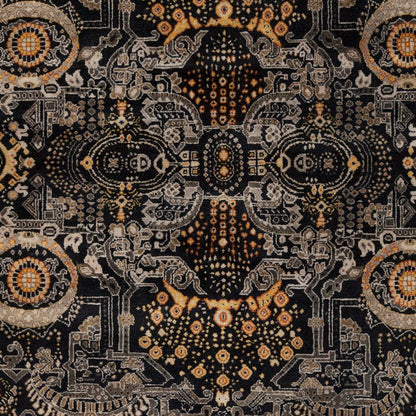 Empress Rug - 12721 by Surya in black, mustard, charcoal, burnt orange, medium gray. Made from 100% wool in a unique style.