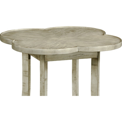 Casual Accents Country Walnut Quatrefoil Accent Table by Jonathan Charles. Made from acacia in a traditional style.