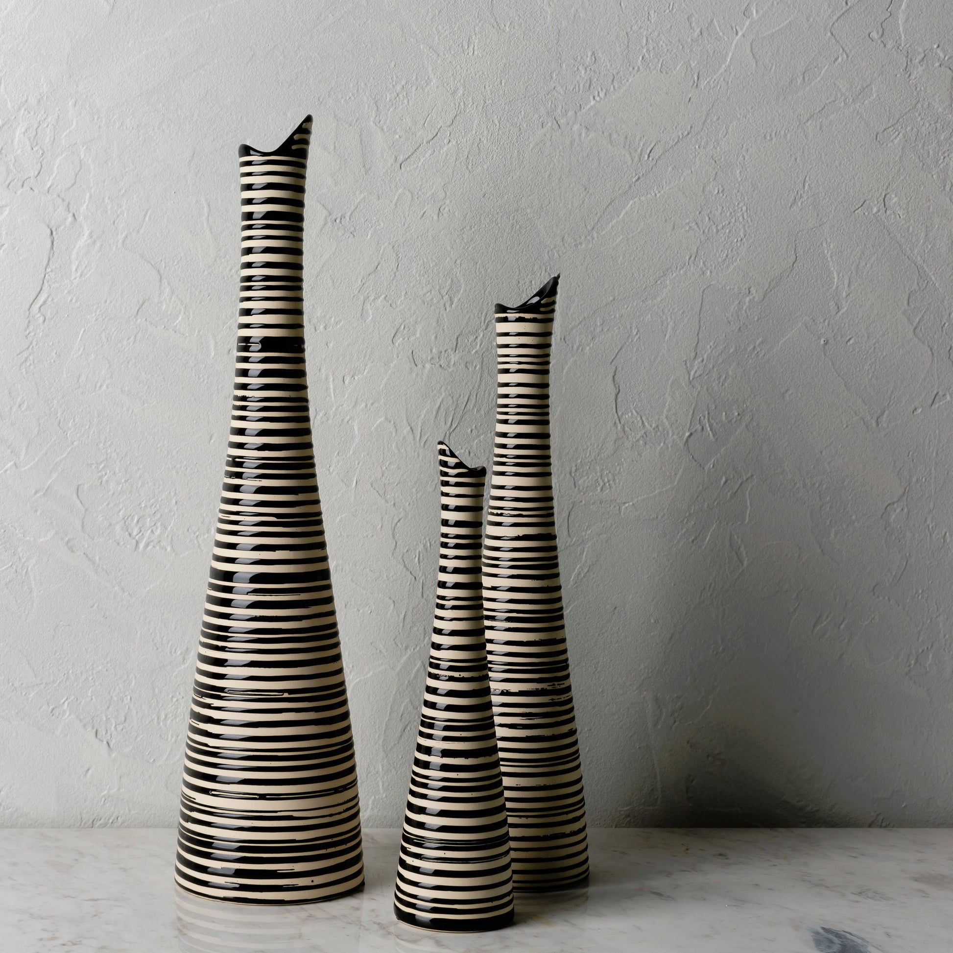 Emily - 24674 (Set of 3) by Surya in glazed. Made from ceramic in a unique style.