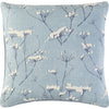 Pale Blue, Denim, Cream / Down Feather / 18 x 18 x 4