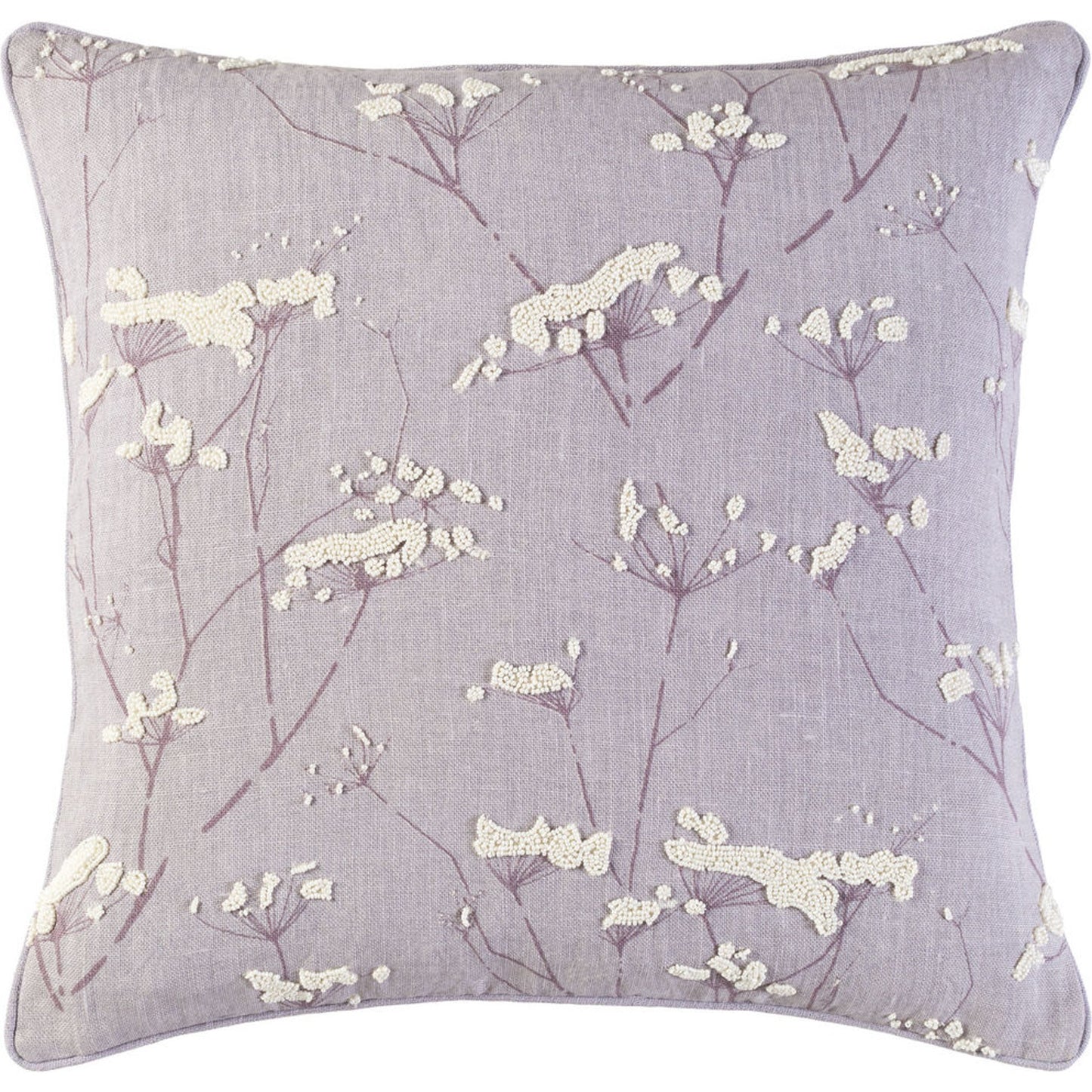 001 S-228361,S-228362,S-228363,S-228364 | Primary Silo | Enchanted Pillow - 33511 by Surya in mauve, cream, lilac. Made from front: 100% linen, back: 100% linen in a modern style.