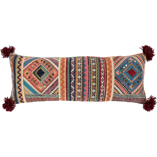 Lena Pillow - 19672 by Livabliss in multi. Made from 100% cotton in a eclectic & global style.