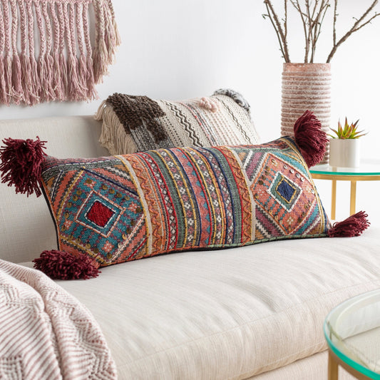 Lena Pillow - 19672 by Livabliss in multi. Made from 100% cotton in a eclectic & global style.