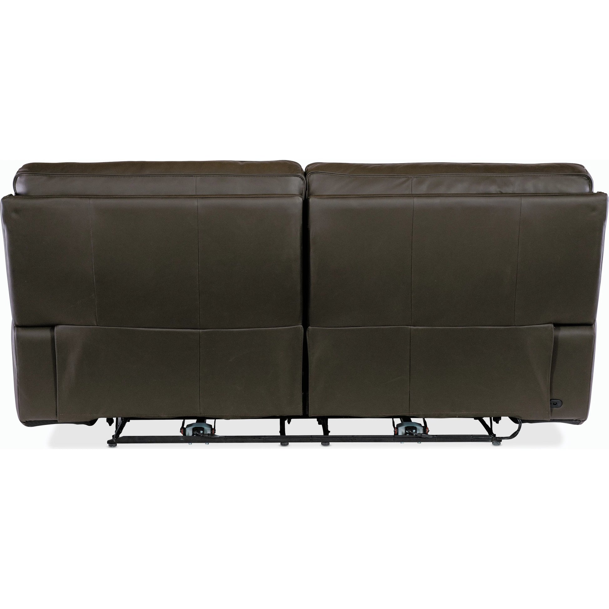 Kramer Zero Gravity Power Sofa w/ Power Headrest by Hooker Furniture. Made from leather in a modern style.