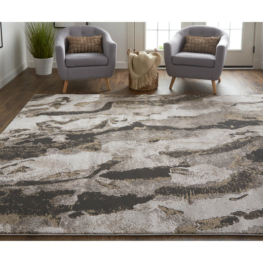 Vancouver Transitional Rug - 39FGF by Feizy in ivory, brown, taupe. Made from polypropylene, polyester in a unique style.