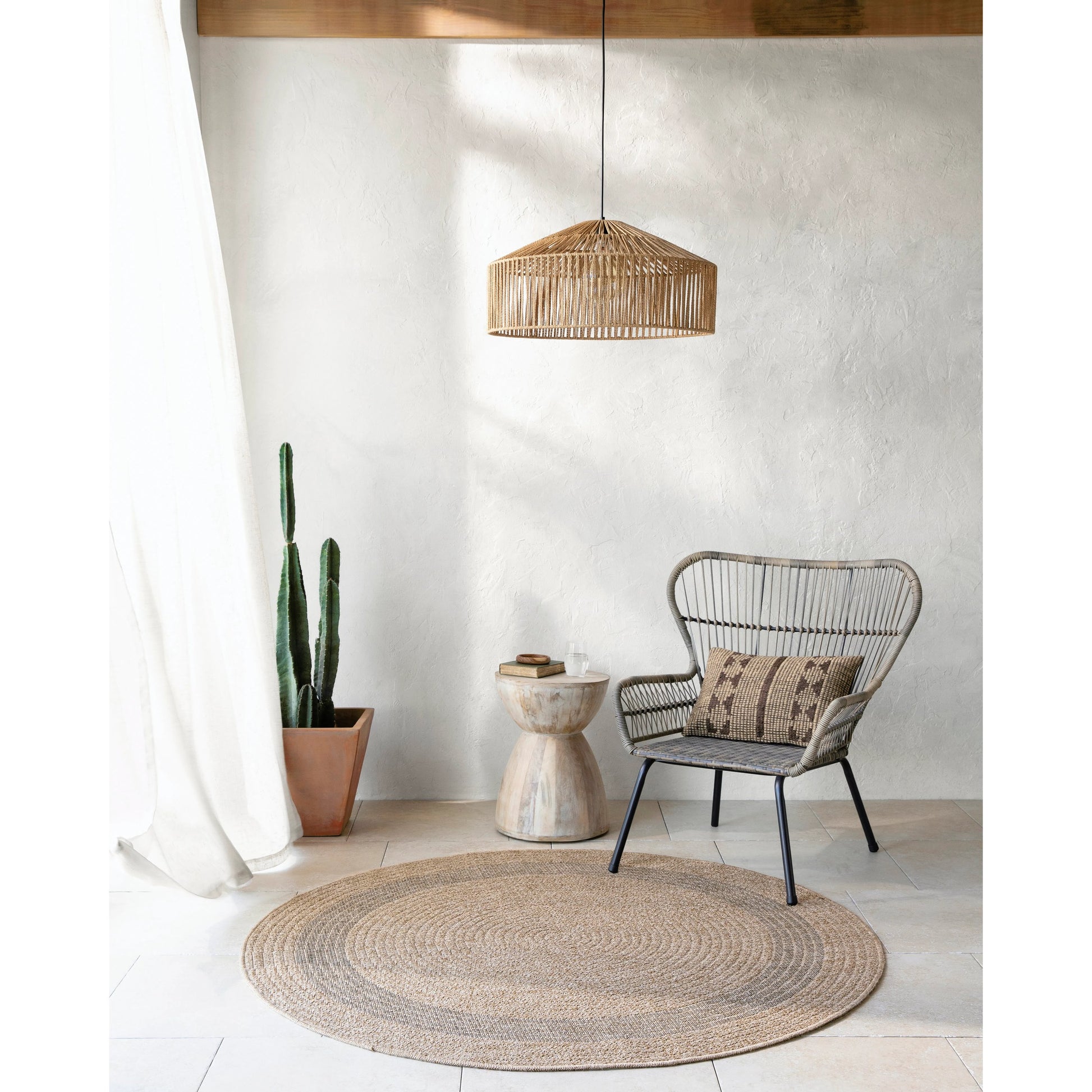 Encore ENC-2301 Indoor/Outdoor Rug by Livabliss in tan, black. Made from 100% polypropylene in a unique style.