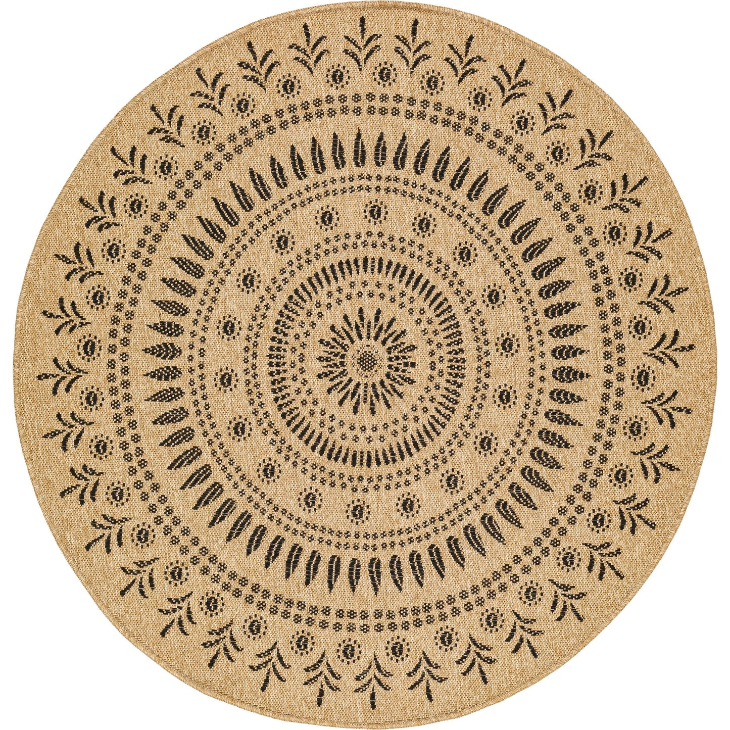 002 SI-1922177,SI-1922179,SI-1922181,SI-1922183 | Primary Silo | Encore ENC-2303 Indoor/Outdoor Rug by Livabliss in tan, black. Made from 100% polypropylene in a unique style.