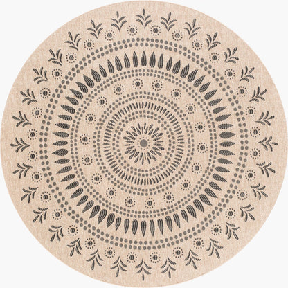 Encore ENC-2303 Indoor/Outdoor Rug by Livabliss in tan, black. Made from 100% polypropylene in a unique style.