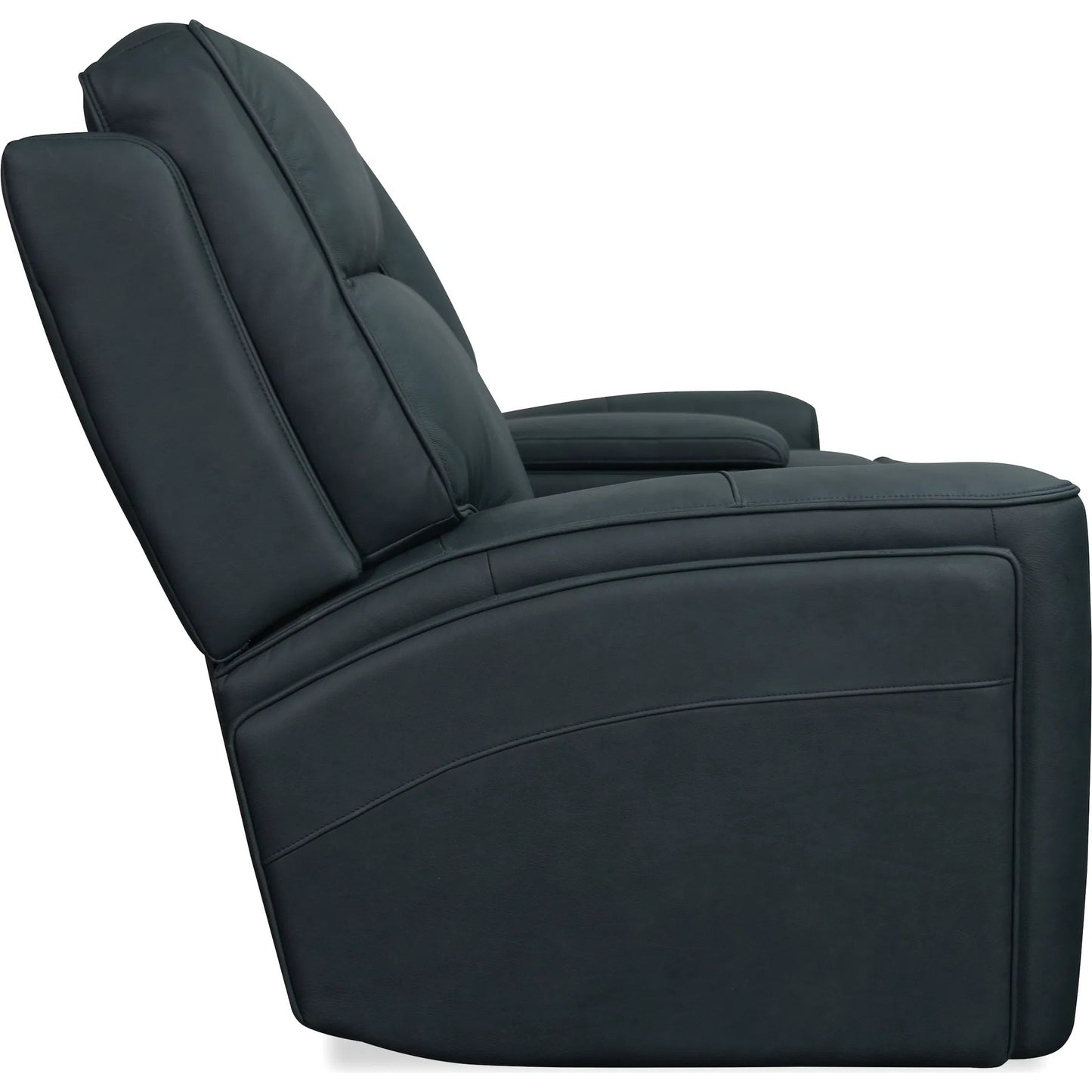 005 SI-2458641 | Additional Silo | Riverton Power Gliding Console Loveseat with Power Headrest and Lumbar by Hooker Furniture in dante afterdusk. Made from leather in a traditional style.