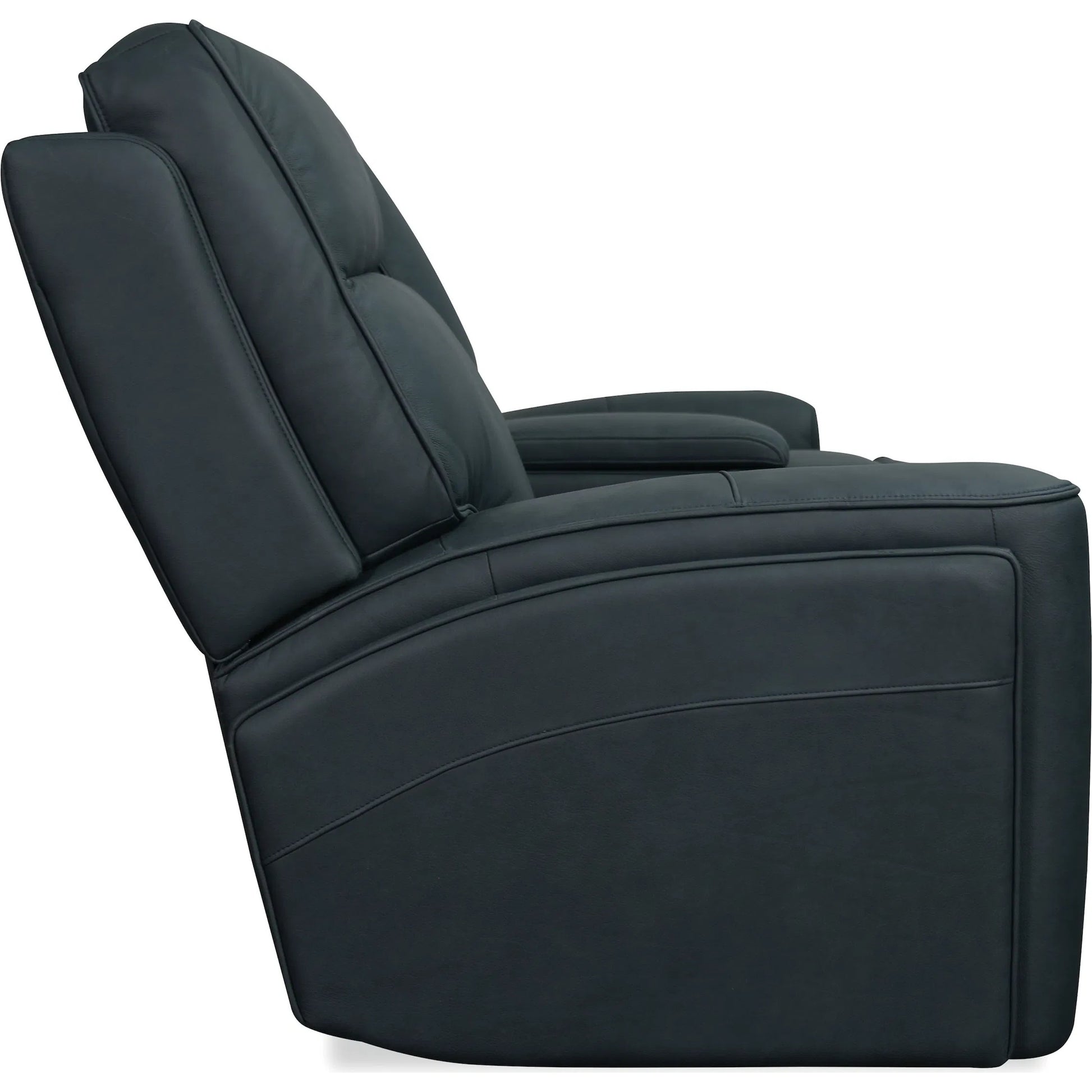 Riverton Power Gliding Console Loveseat with Power Headrest and Lumbar by Hooker Furniture in dante afterdusk. Made from leather in a traditional style.