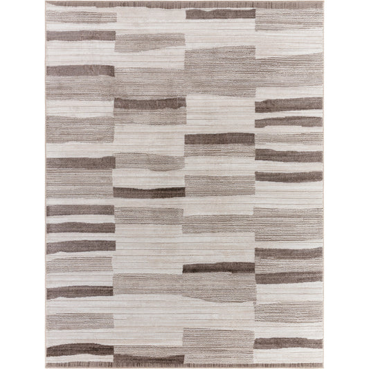 Enfield Rug- 535964 by Livabliss in ivory, taupe, light beige, medium gray, light brown. Made from polyester in a unique style.