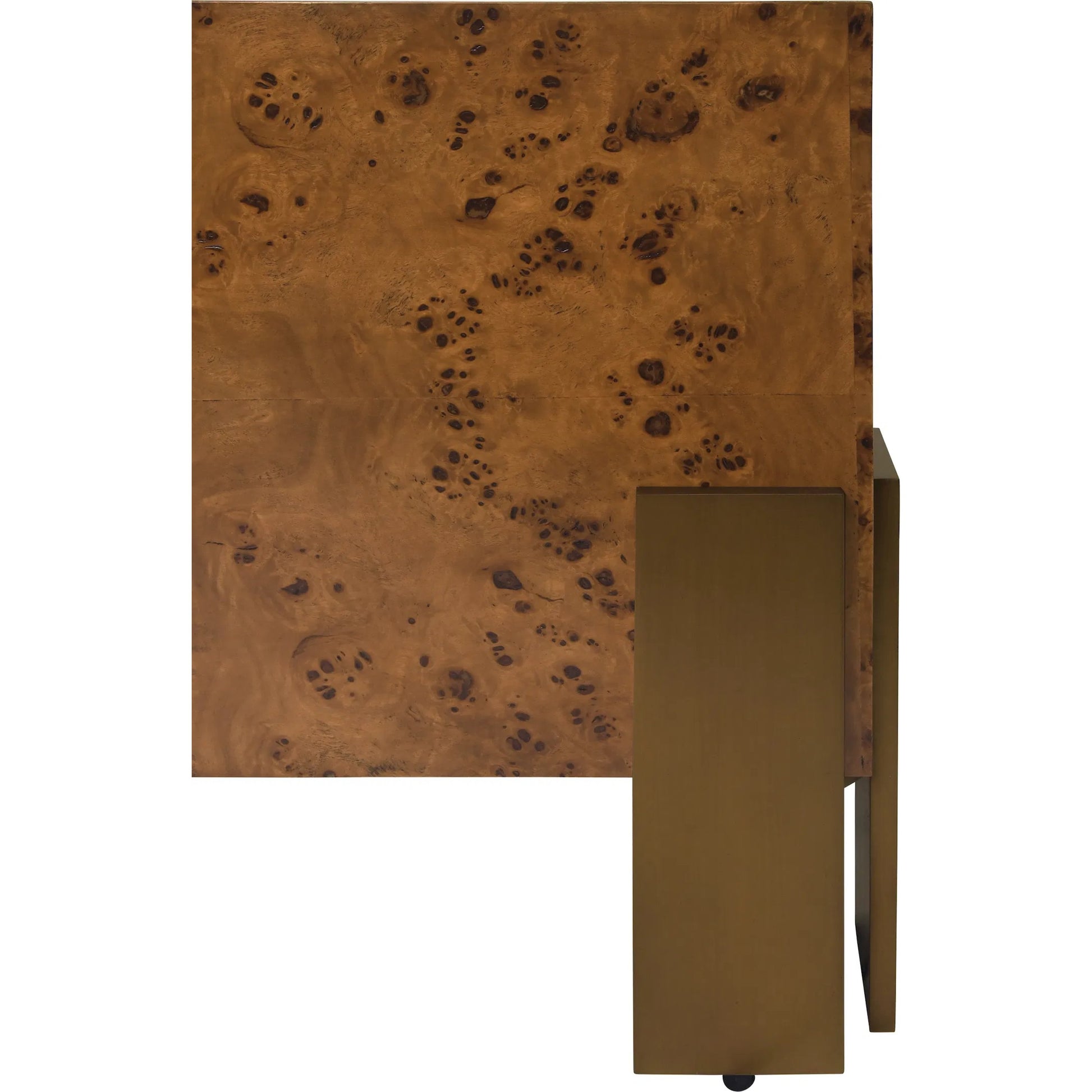 Enid Square Chunk Coffee Table by Worlds Away. Made from solid wood, brass in a modern style.