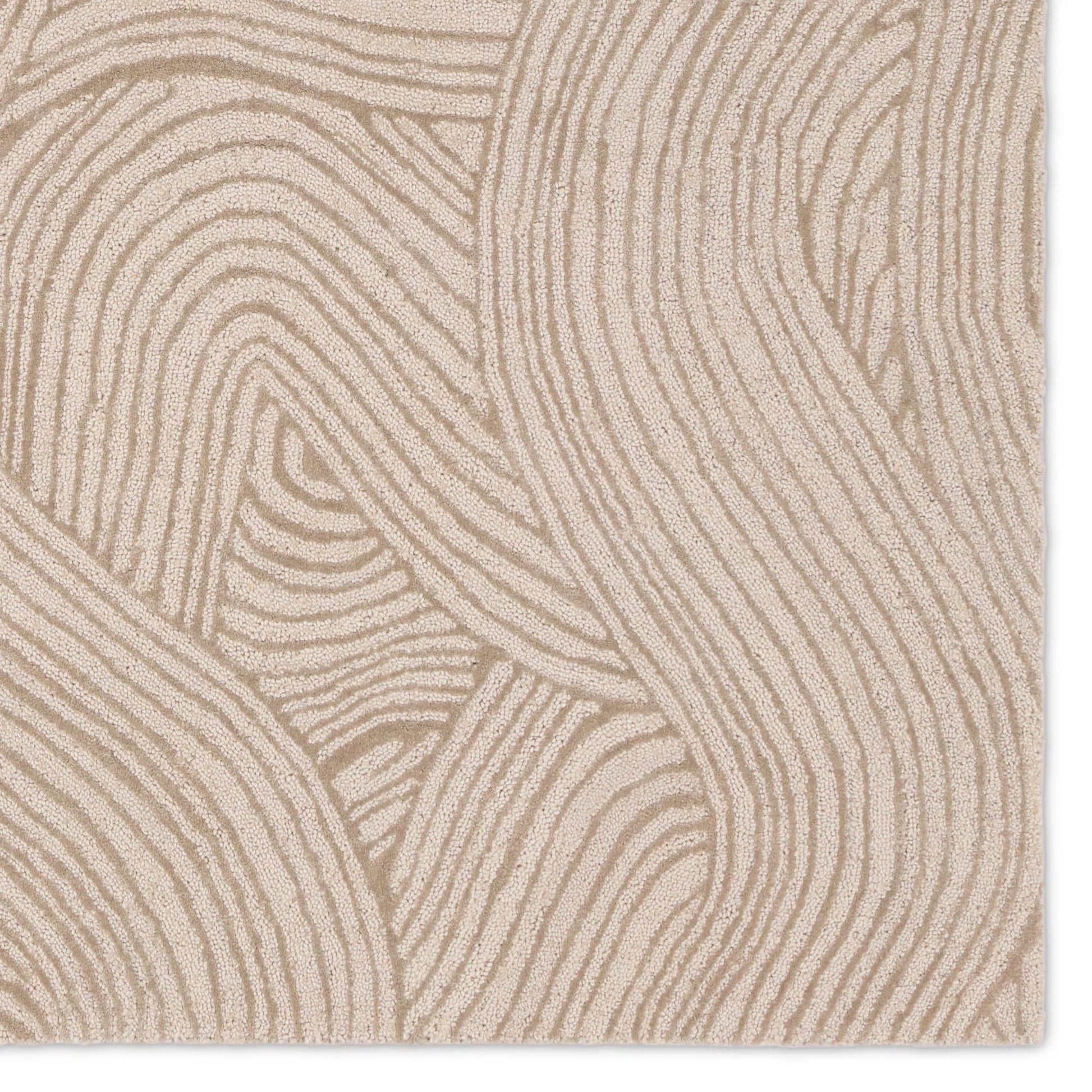 Etho By Nikki Chu ENK15 Rug by Jaipur Living in tan, beige. Made from 70% wool, 30% viscose in a unique style.