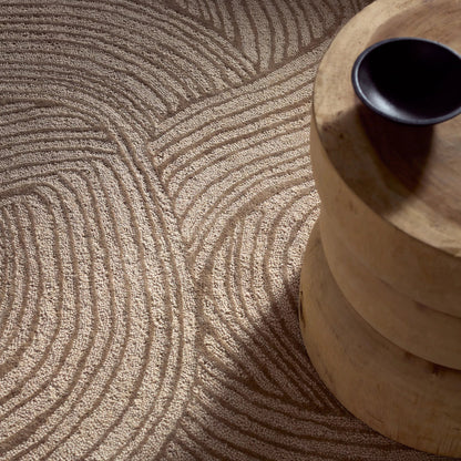 Etho By Nikki Chu ENK15 Rug by Jaipur Living in tan, beige. Made from 70% wool, 30% viscose in a unique style.