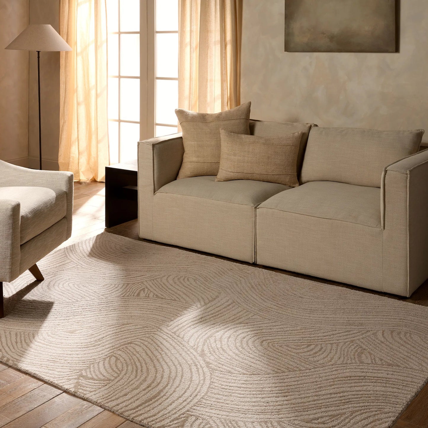 007 SI-2354364,SI-2354365,SI-2354366,SI-2354367,SI-2386080 | Lifestyle | Etho By Nikki Chu ENK15 Rug by Jaipur Living in tan, beige. Made from 70% wool, 30% viscose in a unique style.