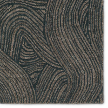 Etho By Nikki Chu ENK16 Rug by Jaipur Living in green, brown. Made from 70% wool, 30% viscose in a unique style.