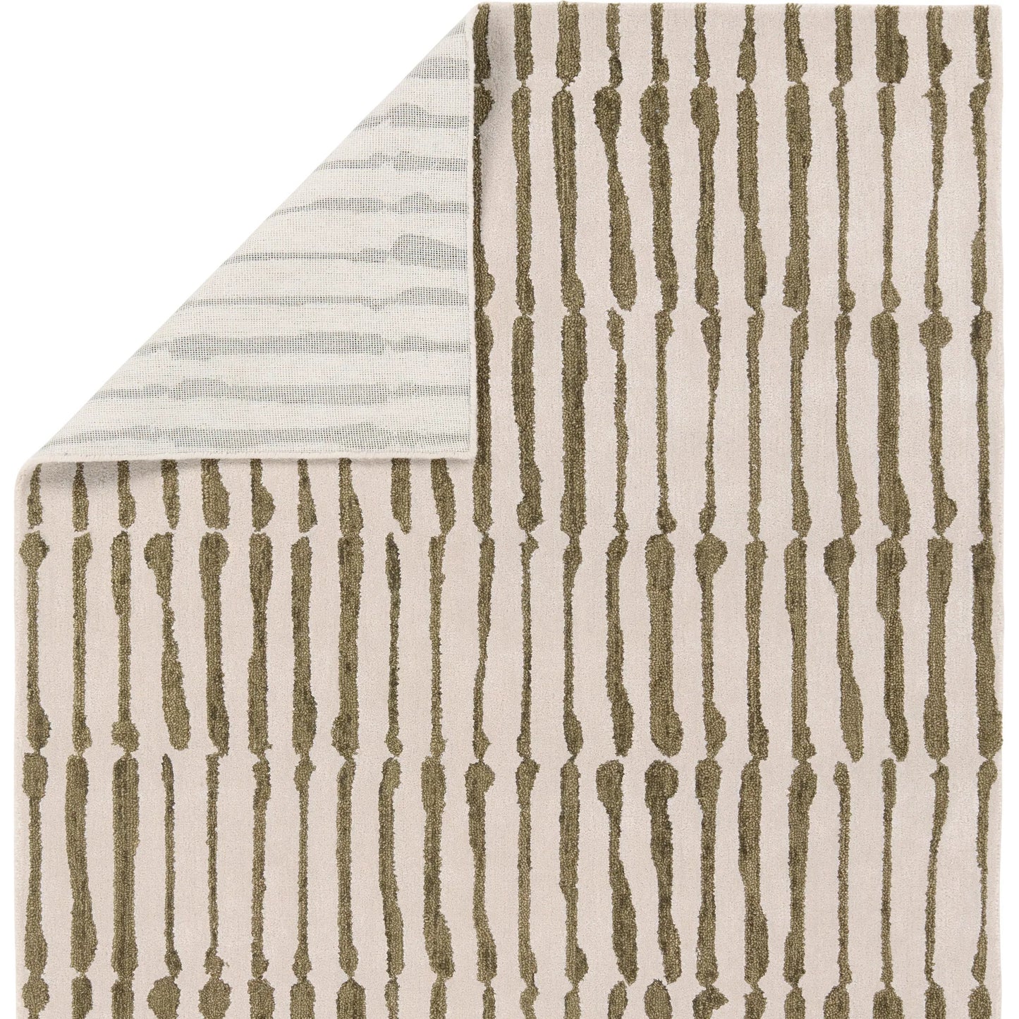 004 SI-2354372,SI-2354373,SI-2354374,SI-2354375,SI-2386082 | Closeup | Etho By Nikki Chu ENK17 Rug by Jaipur Living in green, cream. Made from 70% wool, 30% viscose in a unique style.