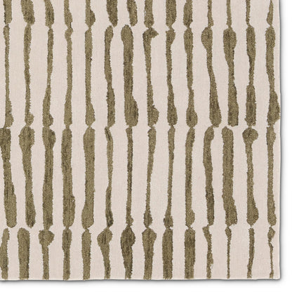 Etho By Nikki Chu ENK17 Rug by Jaipur Living in green, cream. Made from 70% wool, 30% viscose in a unique style.
