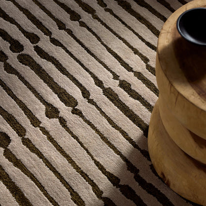 Etho By Nikki Chu ENK17 Rug by Jaipur Living in green, cream. Made from 70% wool, 30% viscose in a unique style.