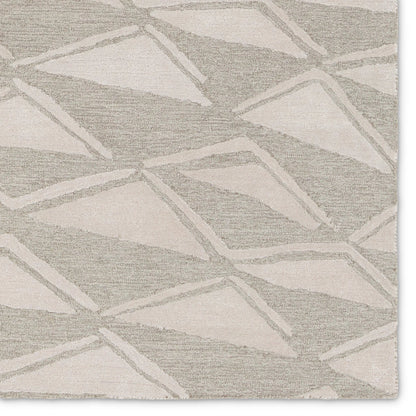 Etho By Nikki Chu ENK18 Rug by Jaipur Living in gray, cream. Made from 60% wool 40% viscose in a unique style.