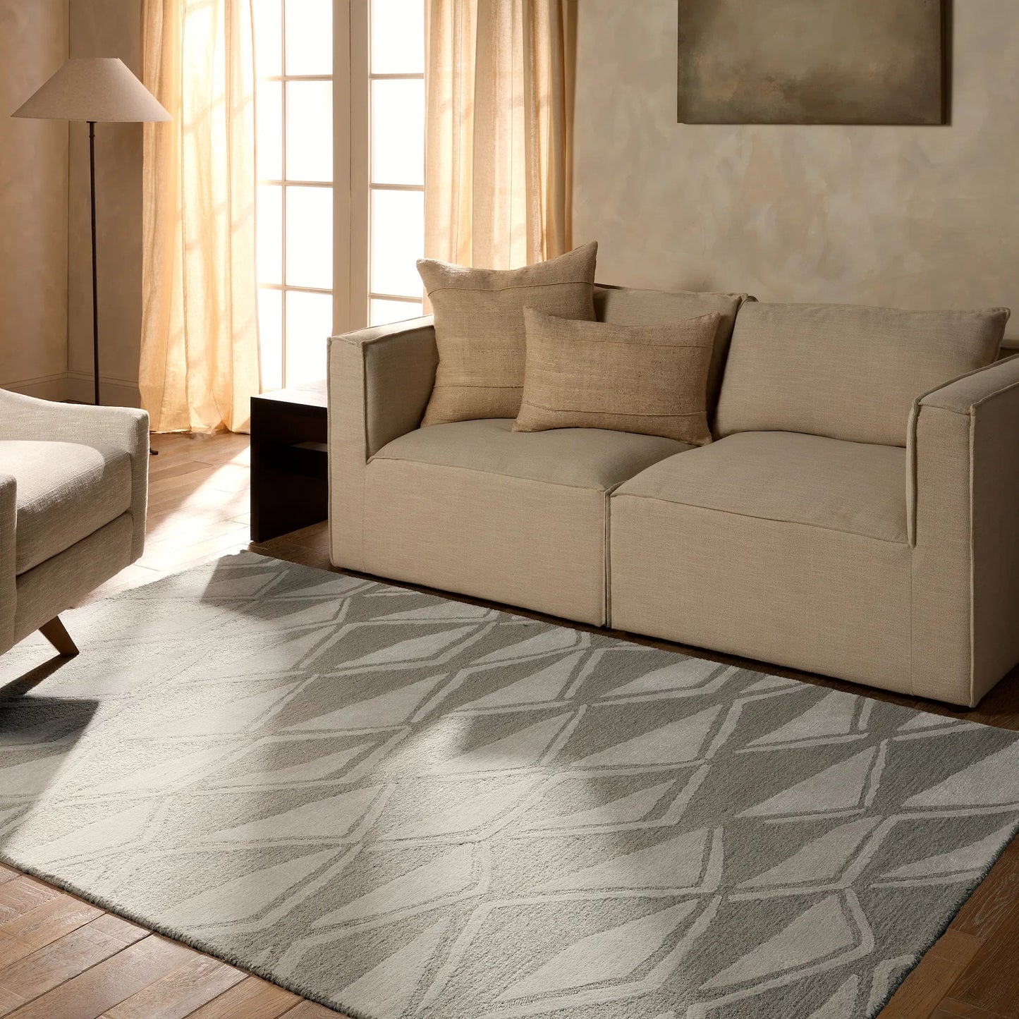 006 SI-2354376,SI-2354377,SI-2354378,SI-2354379,SI-2386083 | Lifestyle | Etho By Nikki Chu ENK18 Rug by Jaipur Living in gray, cream. Made from 60% wool 40% viscose in a unique style.