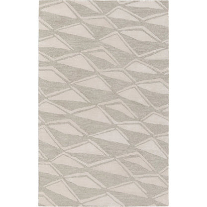 Etho By Nikki Chu ENK18 Rug by Jaipur Living in gray, cream. Made from 60% wool 40% viscose in a unique style.