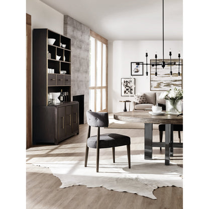 Curata Upholstered Chair by Hooker Furniture in grey and mountain modern, graphite. Made from fabric in a modern style.