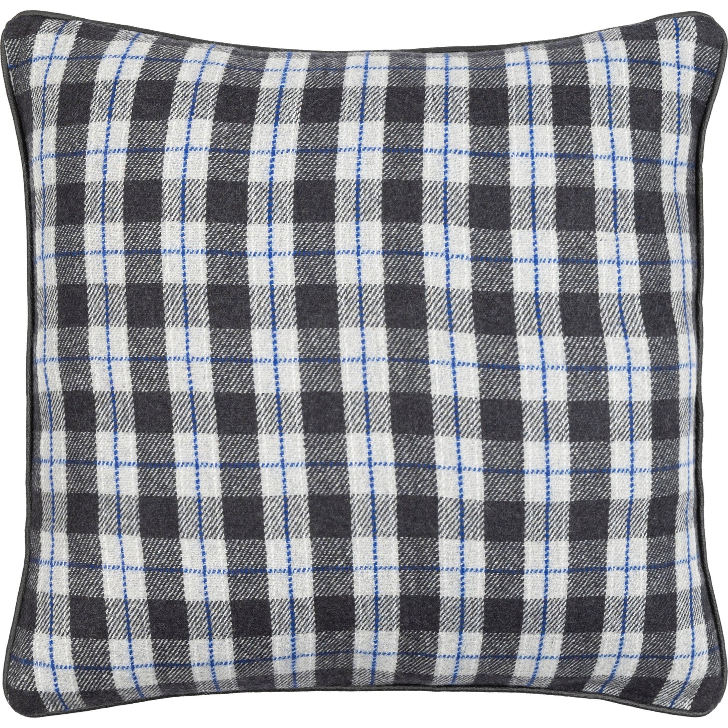 001 SI-1878151,SI-1878152,SI-1878153,SI-1878154 | Primary Silo | Brent Pillow - 5966 by Surya in black, light slate, bright blue. Made from 45% polyester, 45% wool, 10% nylon in a traditional style.