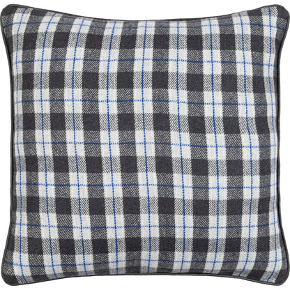 Brent Pillow - 5966 by Surya in black, light slate, bright blue. Made from 45% polyester, 45% wool, 10% nylon in a traditional style.