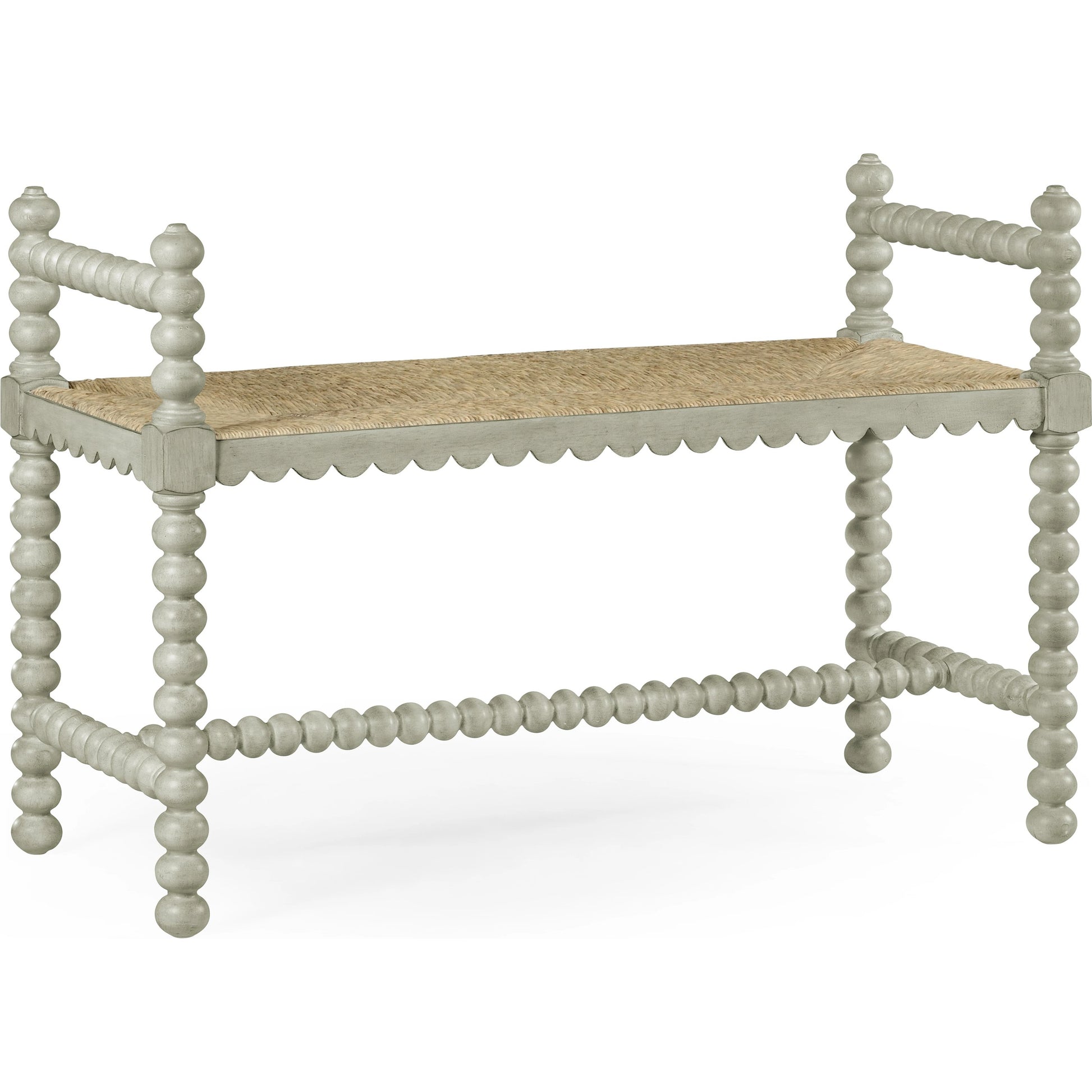 William Yeoward Bellingham Country Grey Single Bench by Jonathan Charles in grey and country gray. Made from acacia in a cottage & farmhouse style.