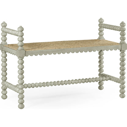 William Yeoward Bellingham Country Grey Single Bench by Jonathan Charles in grey and country gray. Made from acacia in a cottage & farmhouse style.