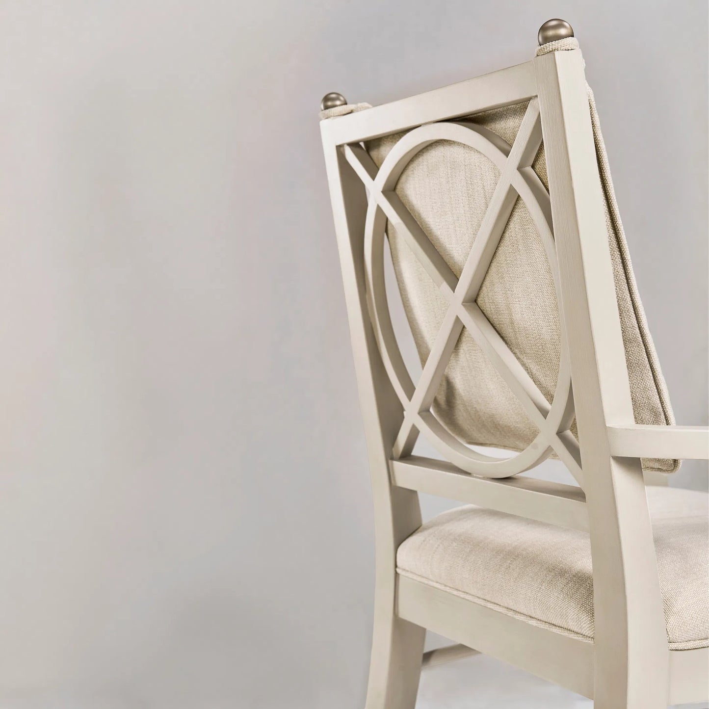 008 SI-2462602 | Closeup | Orion Arm Chair (Set of 2) by Jonathan Charles in london mist. Made from acacia in a transitional style.