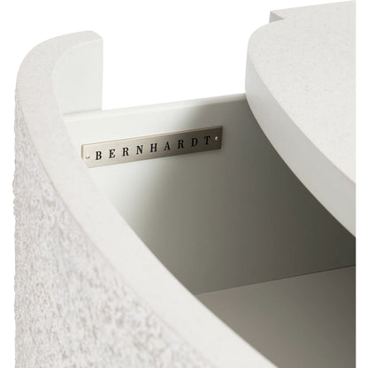 Monolith Nightstand by Bernhardt in millstone, puma. Made from faux stone, wood in a transitional style.
