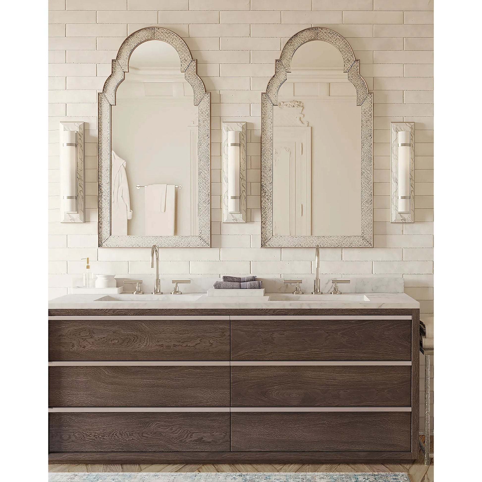 Bruneau Wall Sconce by Currey and Company. Made from alabaster, steel, glass in a modern style.