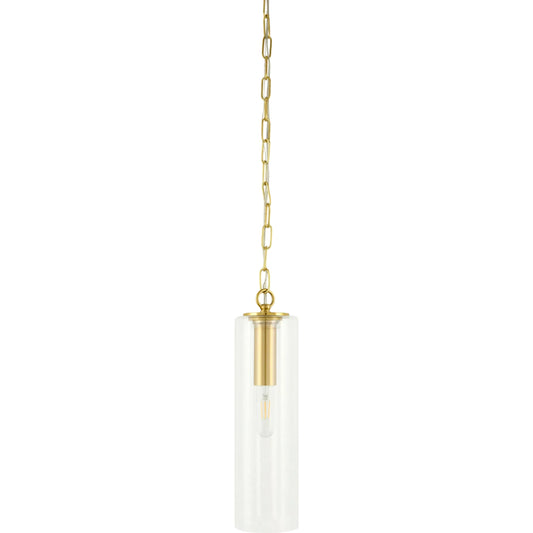 Eolia Pendant by Surya in metallic brass. Made from iron, glass in a unique style.