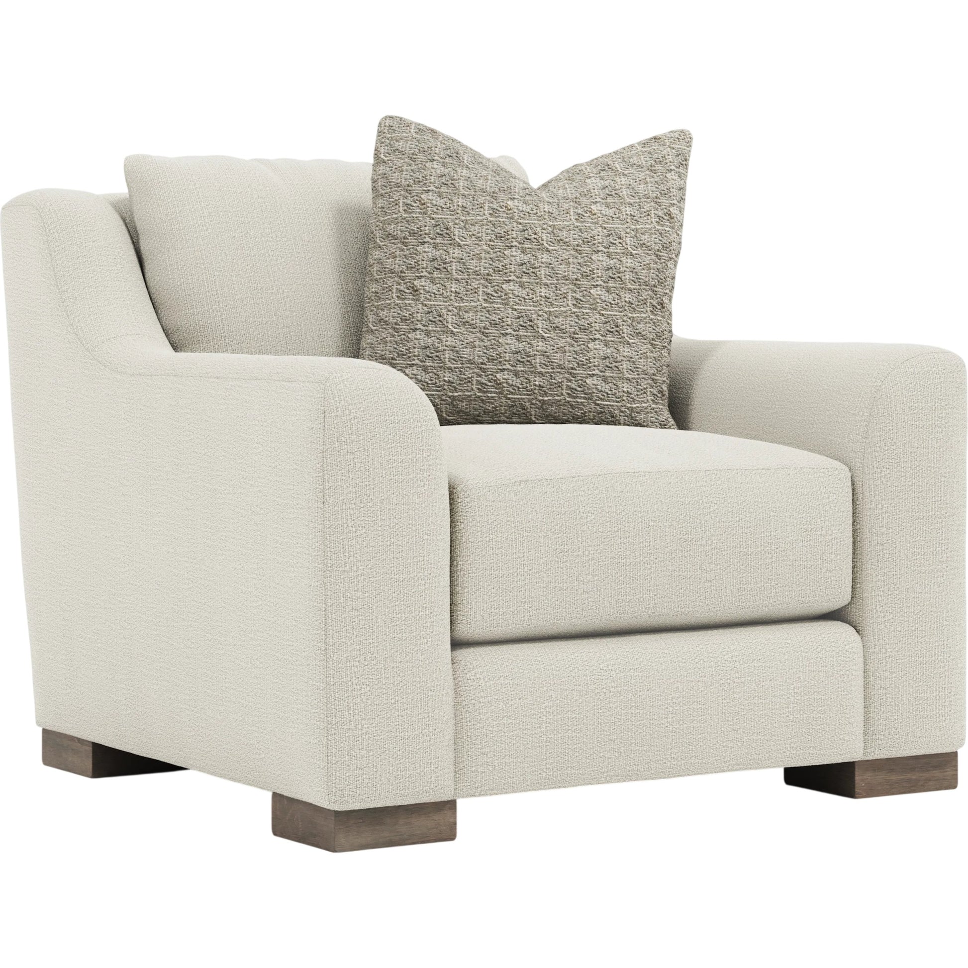 Gabi Boucle Fabric Chair by Bernhardt in cream. Made from fabric in a unique style.