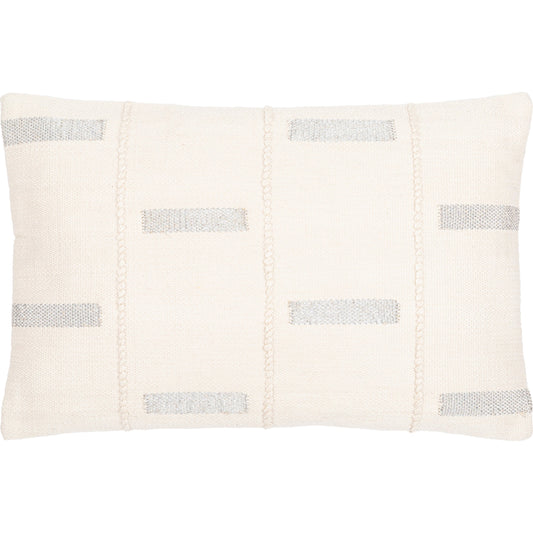 Ekon Pillow - 13798 by Surya in cream, light beige. Made from 85% cotton, 15% lurex, 100% cotton in a unique style.