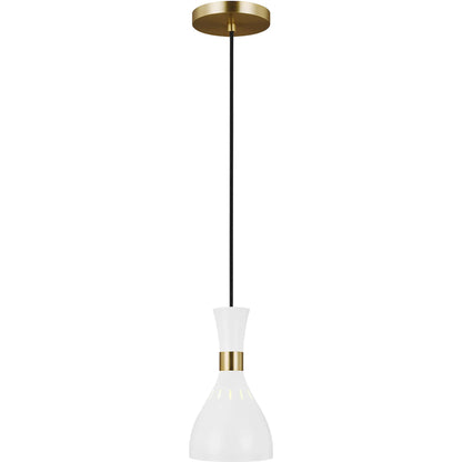 Joan Mini-Pendant by Generation Lighting in midnight black. Made from steel in a modern style.