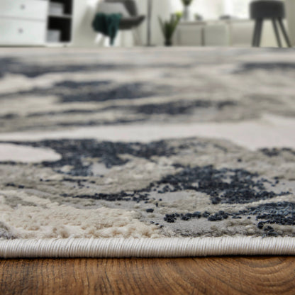 Micah Rug - 39LPF by Feizy in ivory, black, taupe. Made from polyester, polypropylene in a unique style.