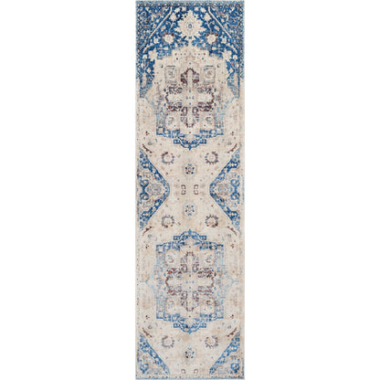 Ephesians Rug - 21450 by Livabliss in burnt orange, red, light blue, rose, saffron, beige. Made from 100% polyester in a unique style.