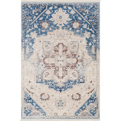 Ephesians Rug - 21450 by Livabliss in burnt orange, red, light blue, rose, saffron, beige. Made from 100% polyester in a unique style.