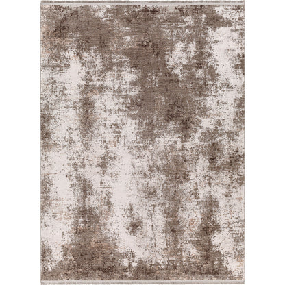 Eclipse Rug by Surya in white, brown. Made from 100% polyester in a modern style.