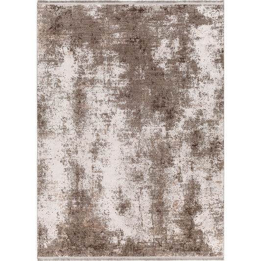 Eclipse Rug by Surya in white, brown. Made from 100% polyester in a modern style.